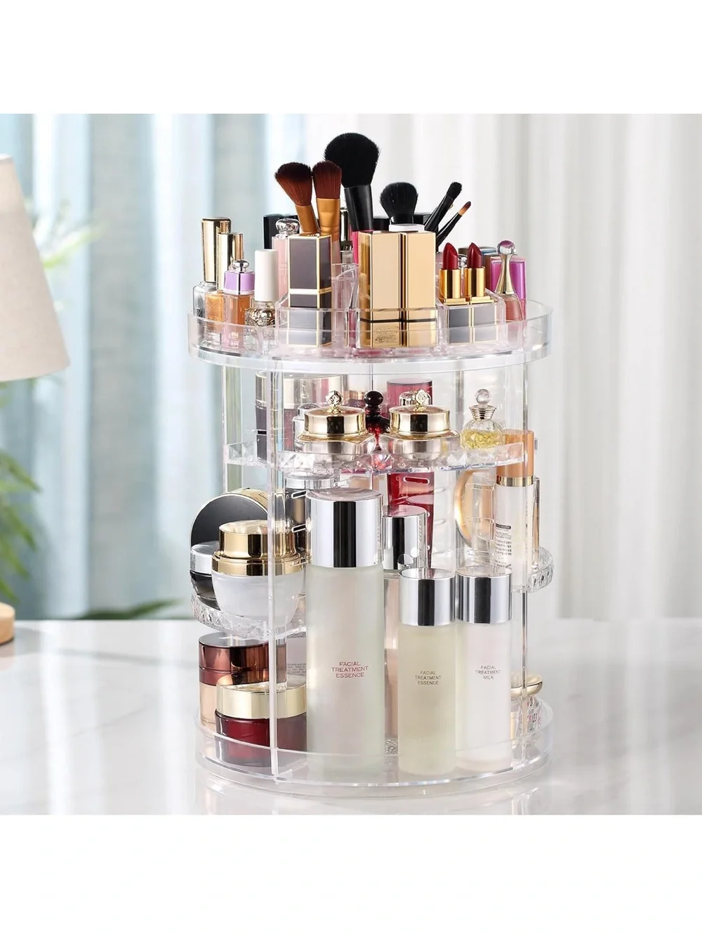 Clear 360° Rotating Makeup and Cosmetic Organizer - Clear